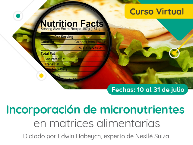 Curso virtual - Incorporación de micronutrientes en matrices alimentarias